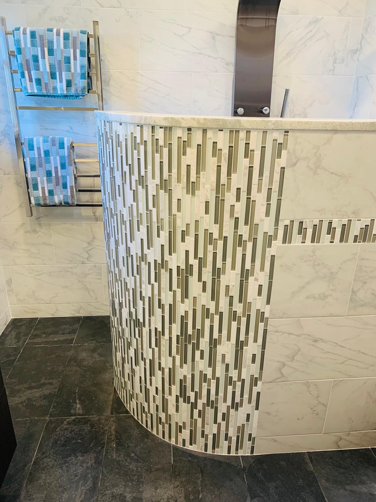 Modern tile and shower work